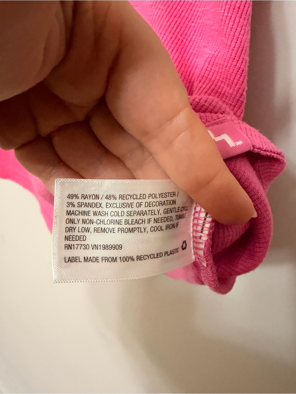Joylab Pink Ribbed Crop Tank - Picture 3 of 4